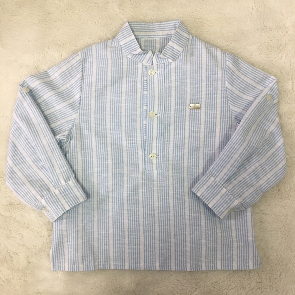 Sonata Toddler Striped Blue White Shirt Size 4